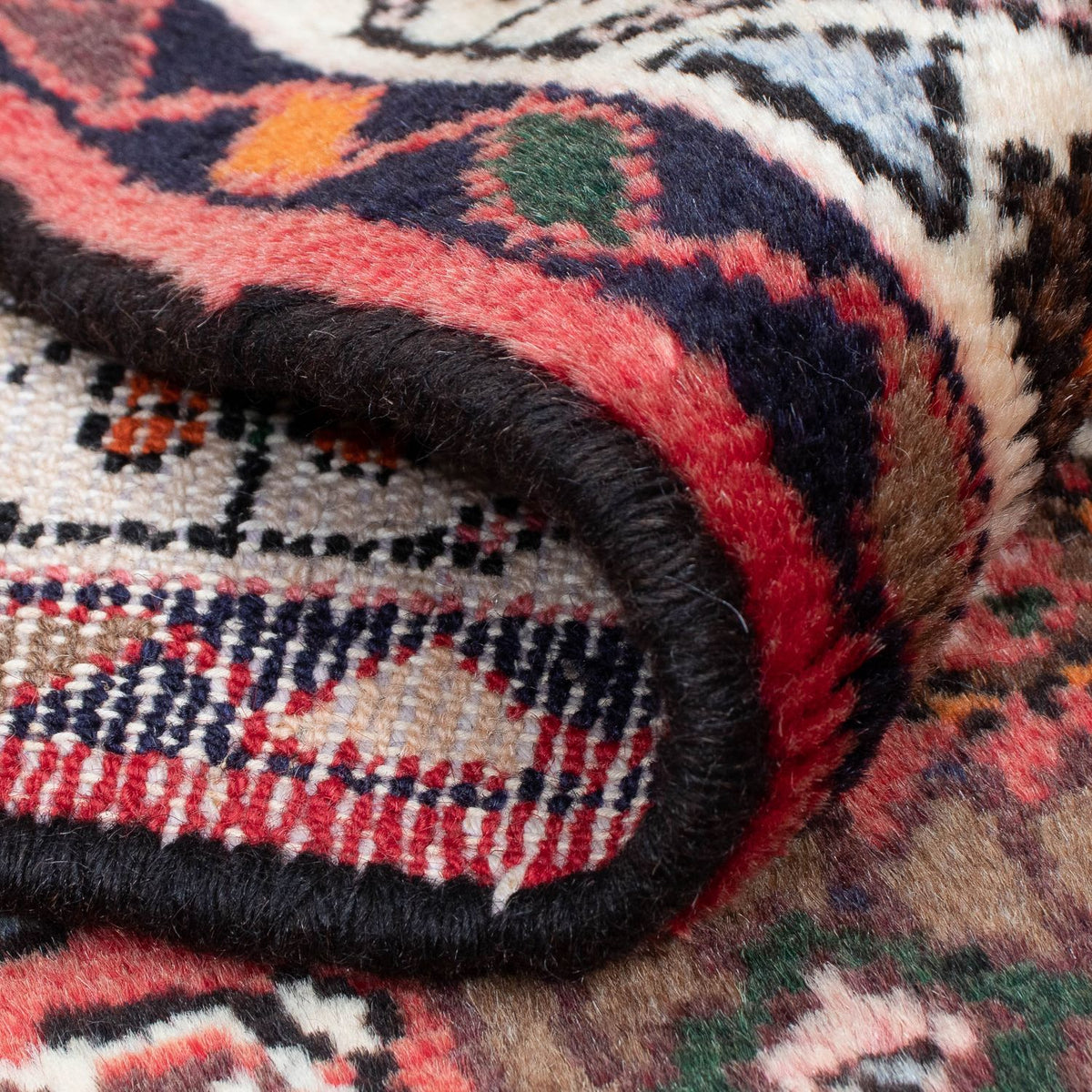 Tapis de couloir Tapis persan - Nomadic - 343 x 83 cm - rouge foncé