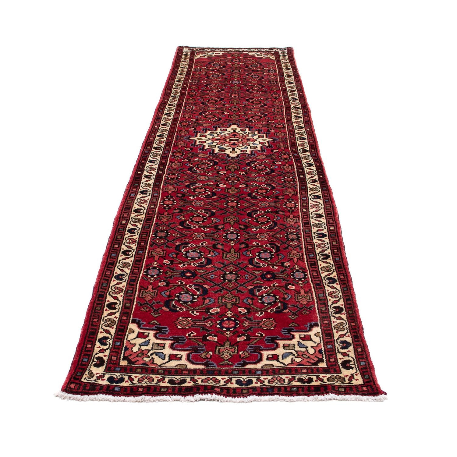 Tapis de couloir Tapis persan - Nomadic - 323 x 78 cm - rouge foncé