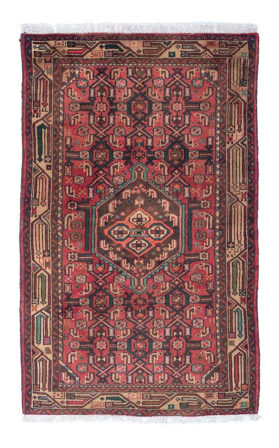 Tapis persan - Nomadic - 130 x 82 cm - rouge clair