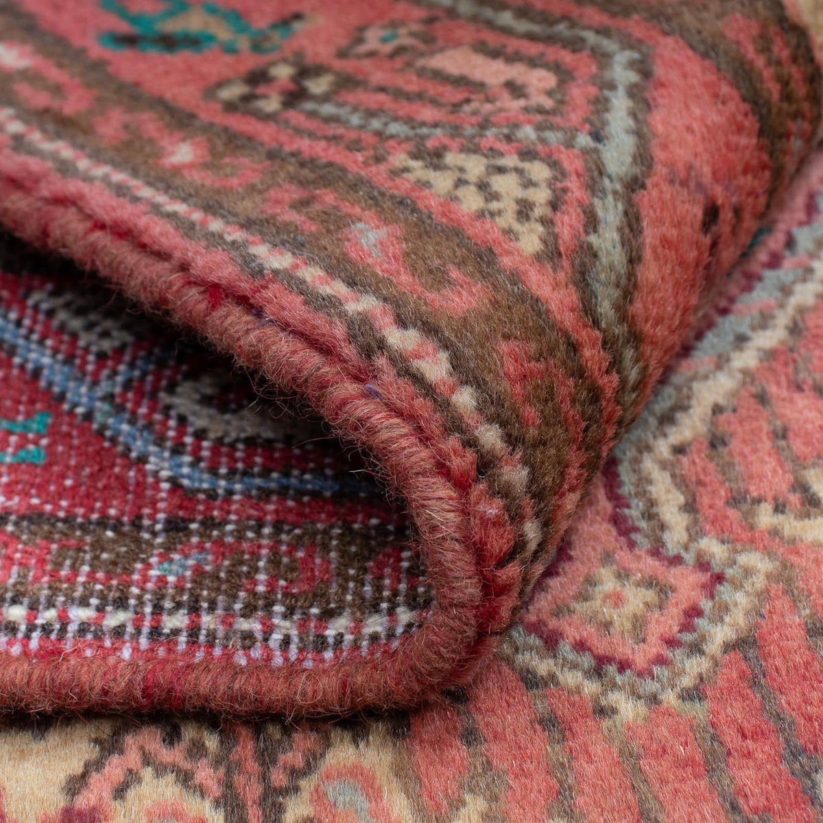 Tapis persan - Nomadic - 126 x 80 cm - rouge clair