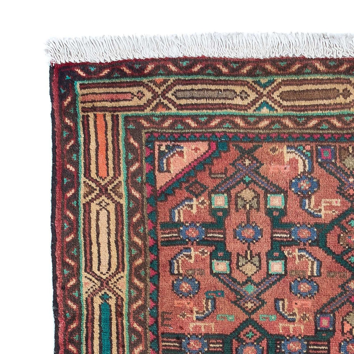 Tapis persan - Nomadic - 124 x 80 cm - rouge clair