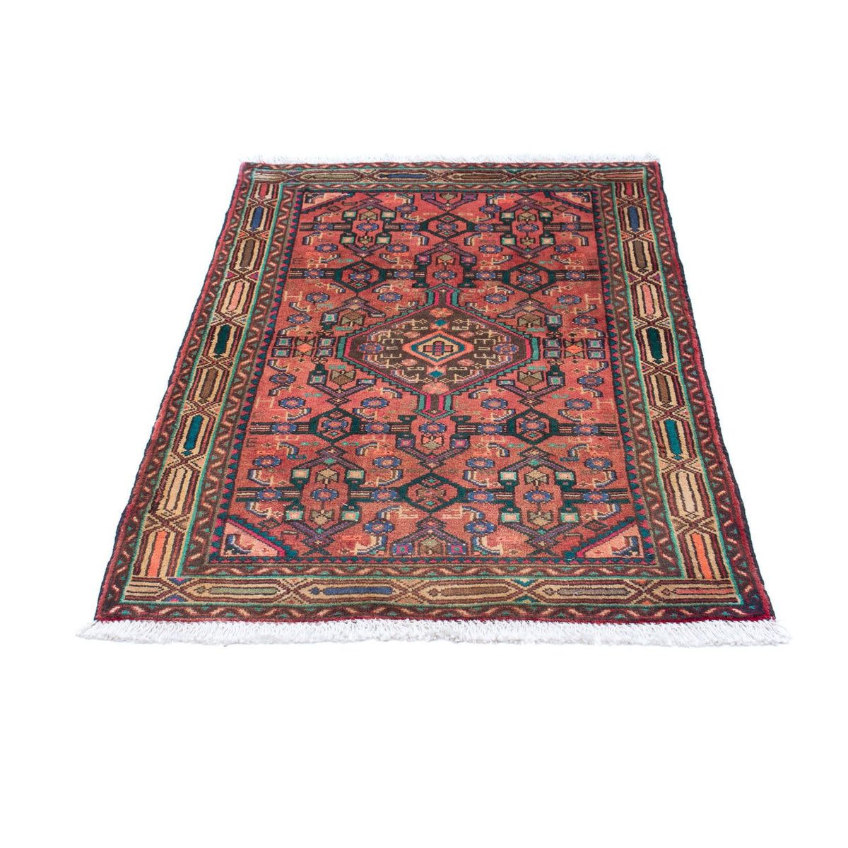 Tapis persan - Nomadic - 124 x 80 cm - rouge clair