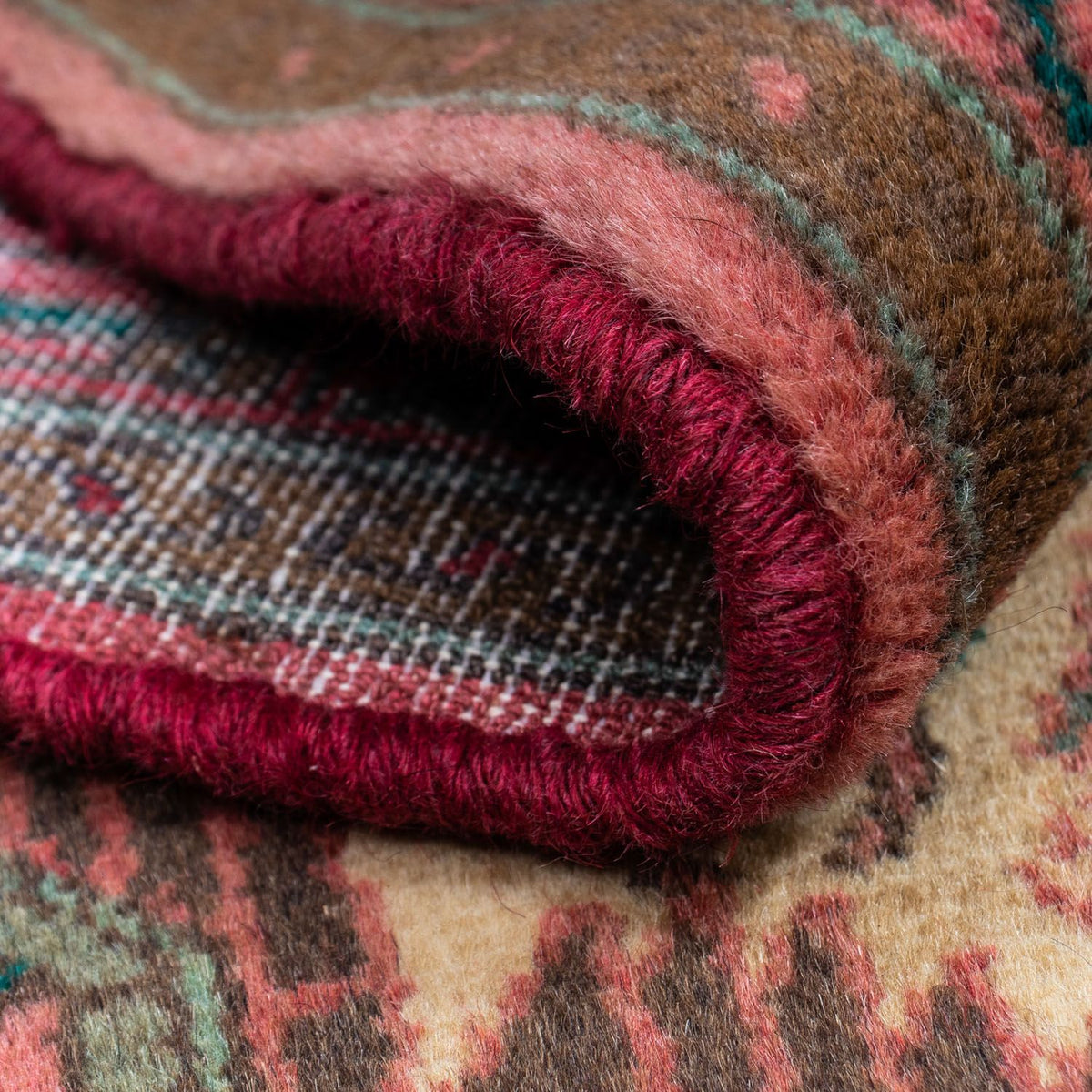 Tapis persan - Nomadic - 135 x 80 cm - rouge clair