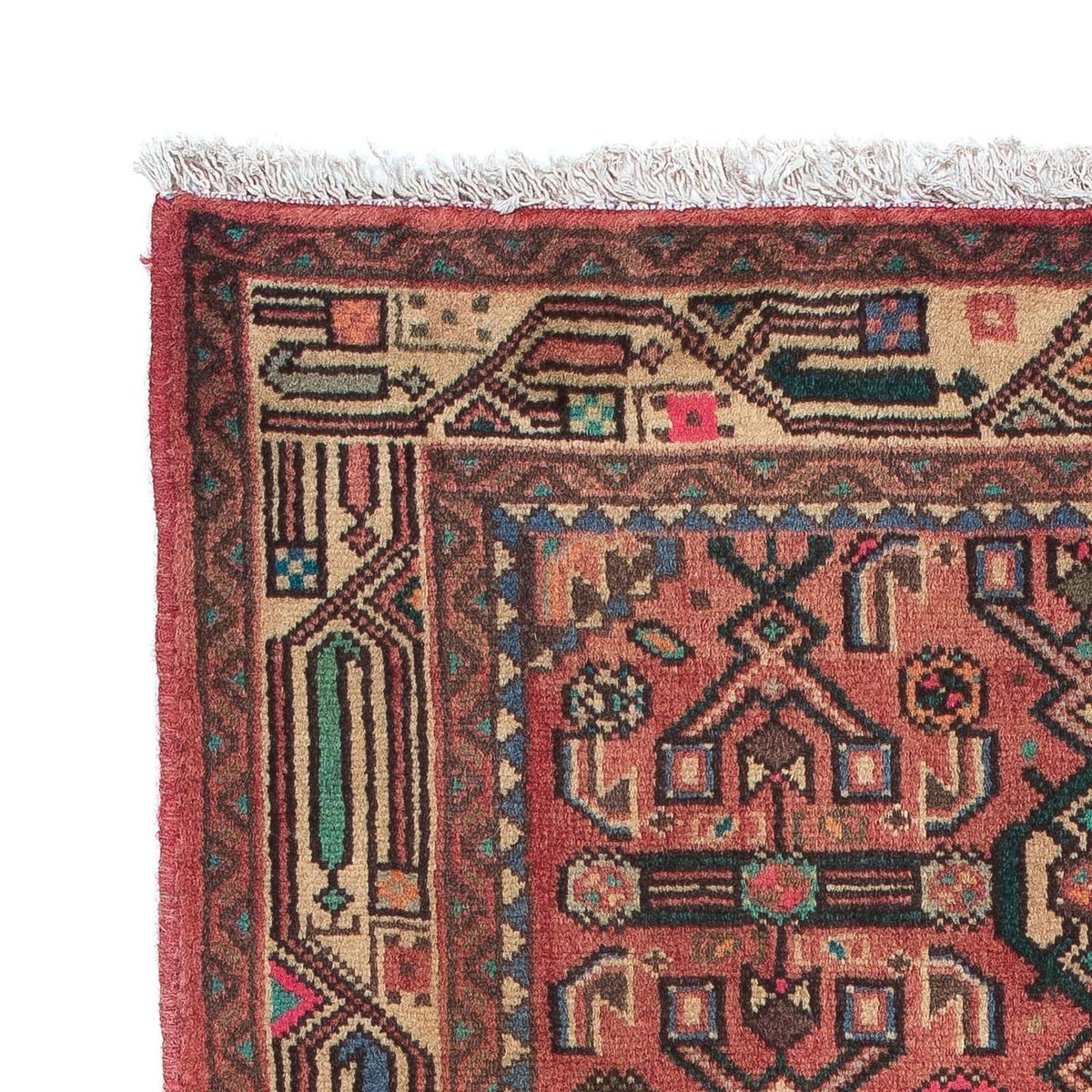 Tapis persan - Nomadic - 125 x 80 cm - rouge clair