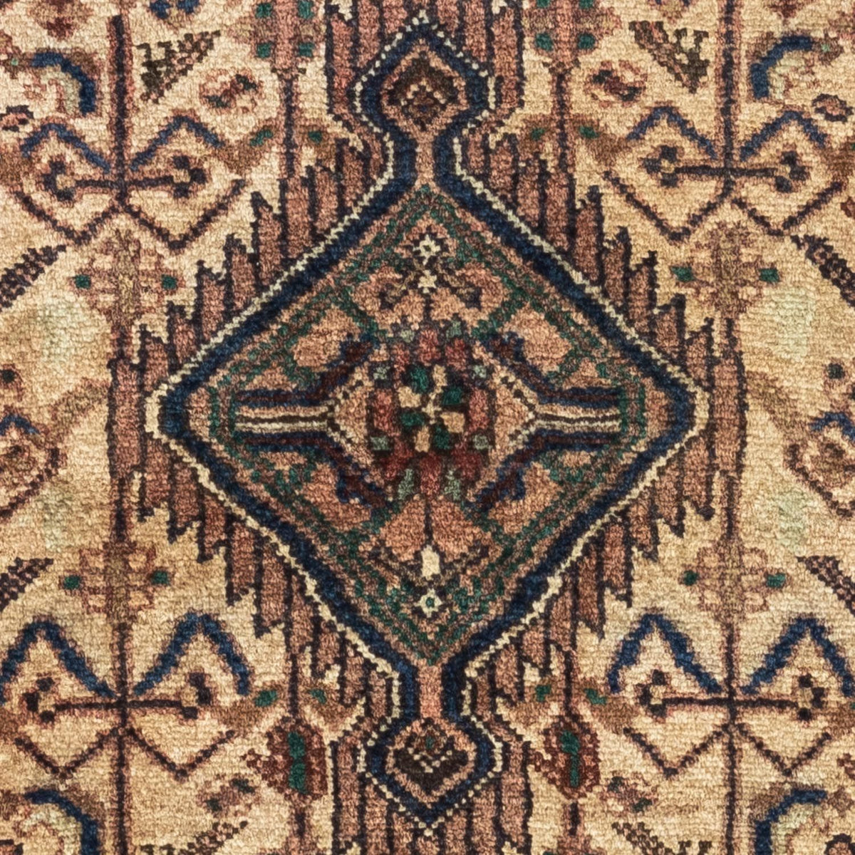 Tapis persan - Nomadic - 118 x 79 cm - marron clair