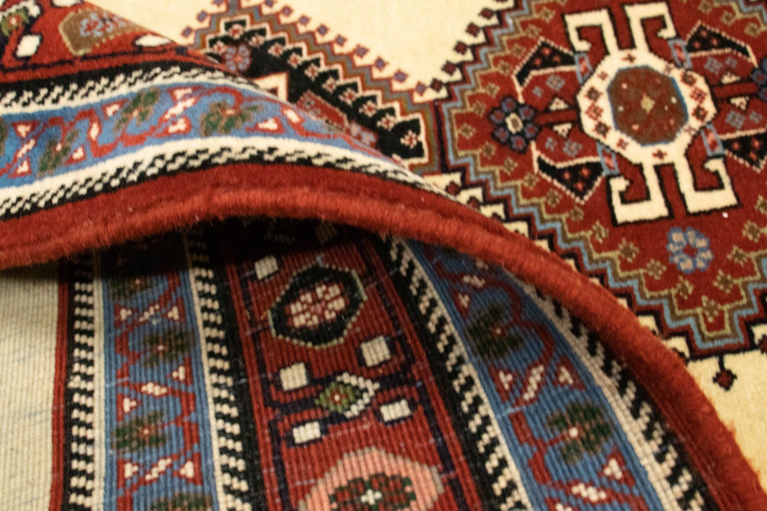 Tapis persan - Nomadic - 160 x 107 cm - beige