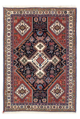 Tapis Gabbeh - Persan Kashkuli - 145 x 105 cm - bleu foncé