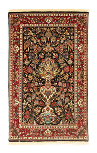 Tapis persan - Ghom - 163 x 107 cm - bleu foncé