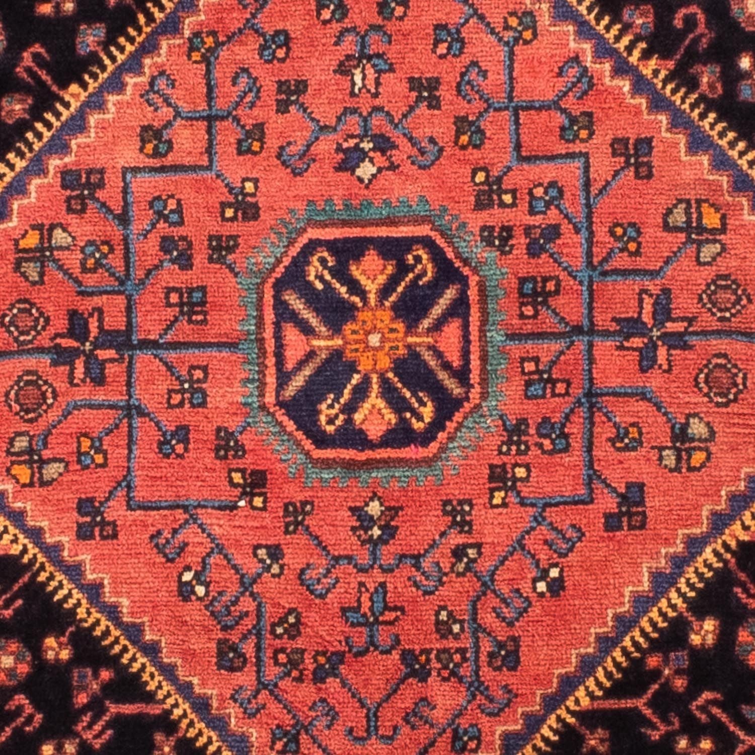 Tapis persan - Nomadic - 220 x 132 cm - bleu foncé