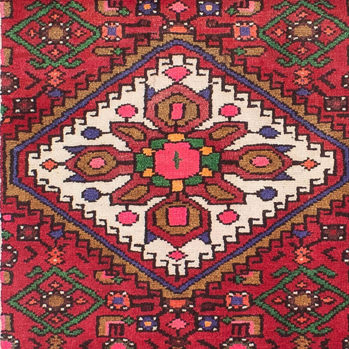 Tapis de couloir Tapis persan - Nomadic - 386 x 84 cm - rouge