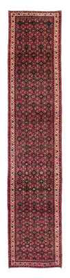 Tapis de couloir Tapis persan - Nomadic - 398 x 83 cm - rouge foncé