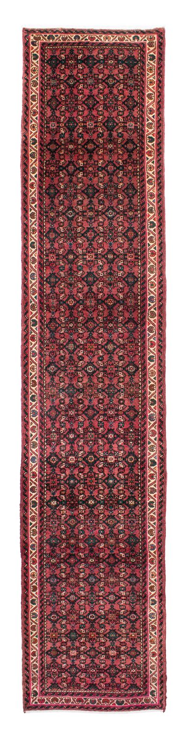 Tapis de couloir Tapis persan - Nomadic - 398 x 83 cm - rouge foncé