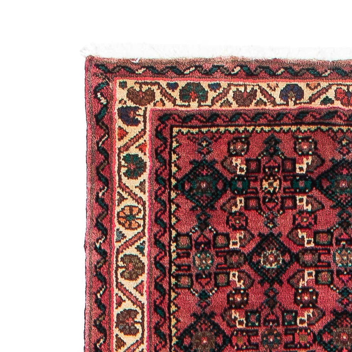 Tapis de couloir Tapis persan - Nomadic - 398 x 83 cm - rouge foncé