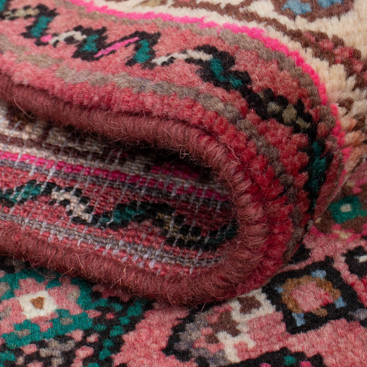 Tapis de couloir Tapis persan - Nomadic - 398 x 83 cm - rouge foncé