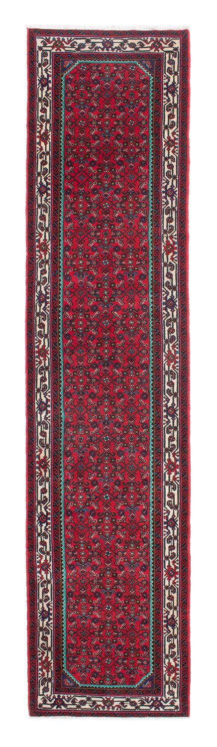 Tapis de couloir Tapis persan - Nomadic - 397 x 84 cm - rouge foncé
