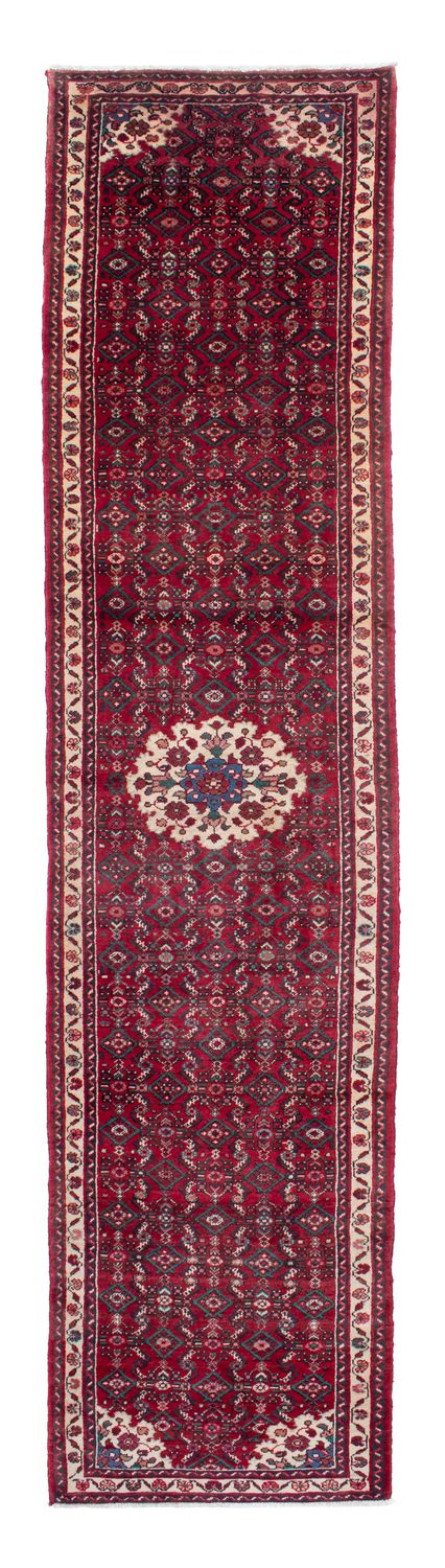 Tapis de couloir Tapis persan - Nomadic - 410 x 85 cm - rouge foncé