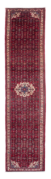 Tapis de couloir Tapis persan - Nomadic - 410 x 85 cm - rouge foncé