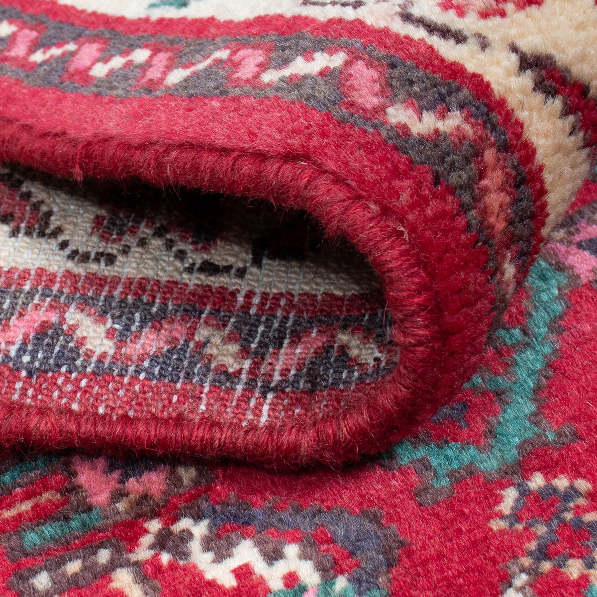 Tapis de couloir Tapis persan - Nomadic - 410 x 85 cm - rouge foncé