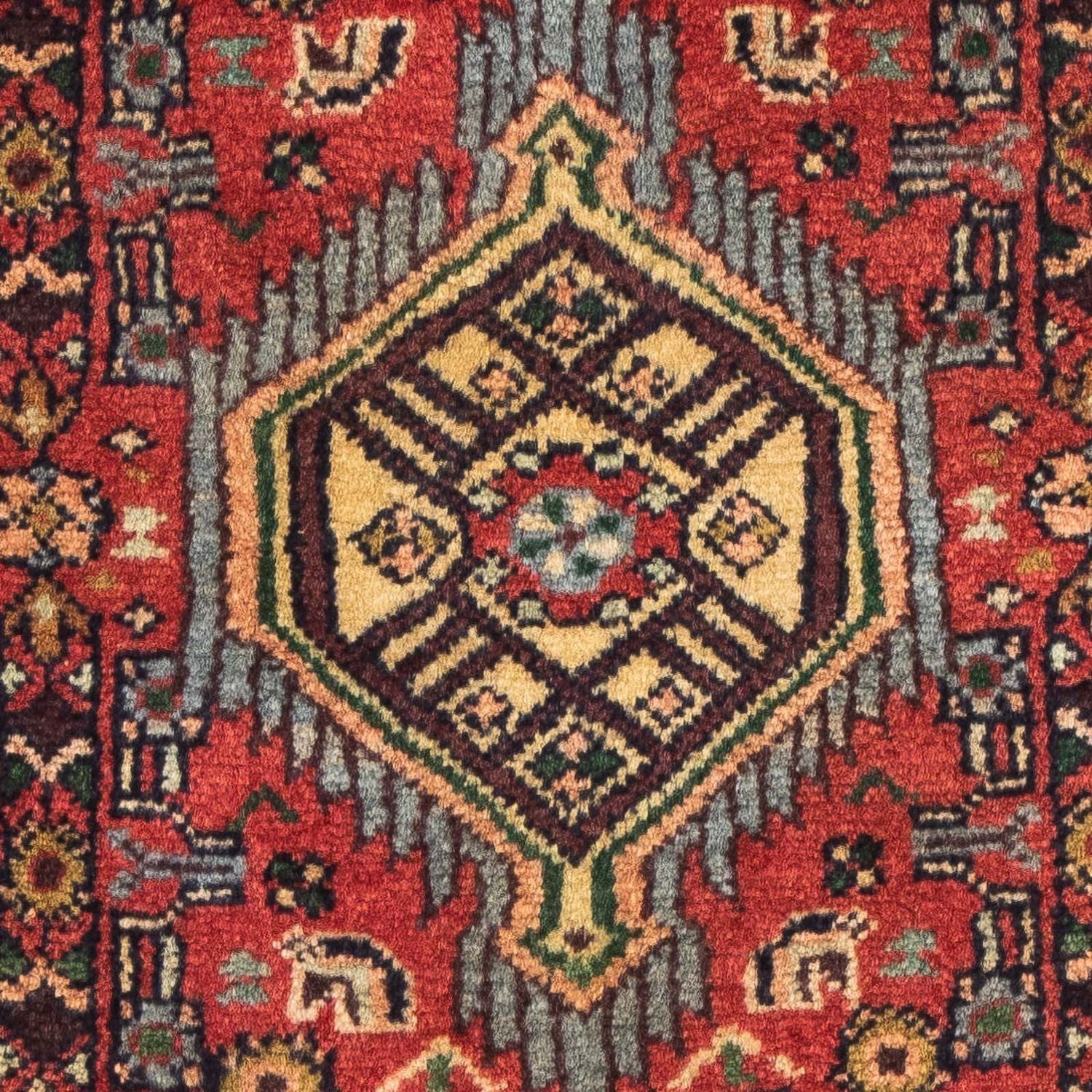 Tapis persan - Nomadic - 87 x 62 cm - rouge foncé