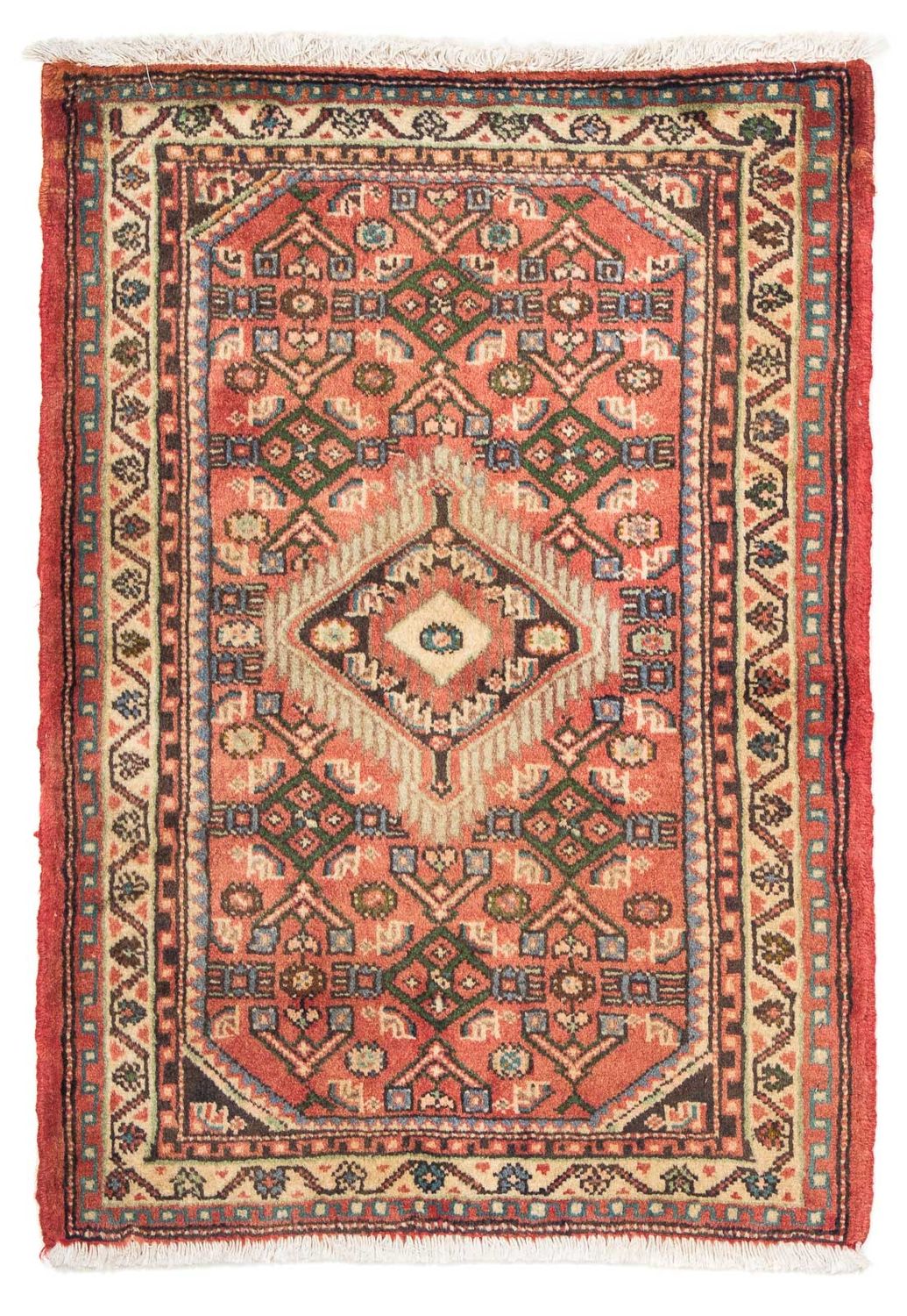 Tapis persan - Nomadic - 87 x 62 cm - rouge clair