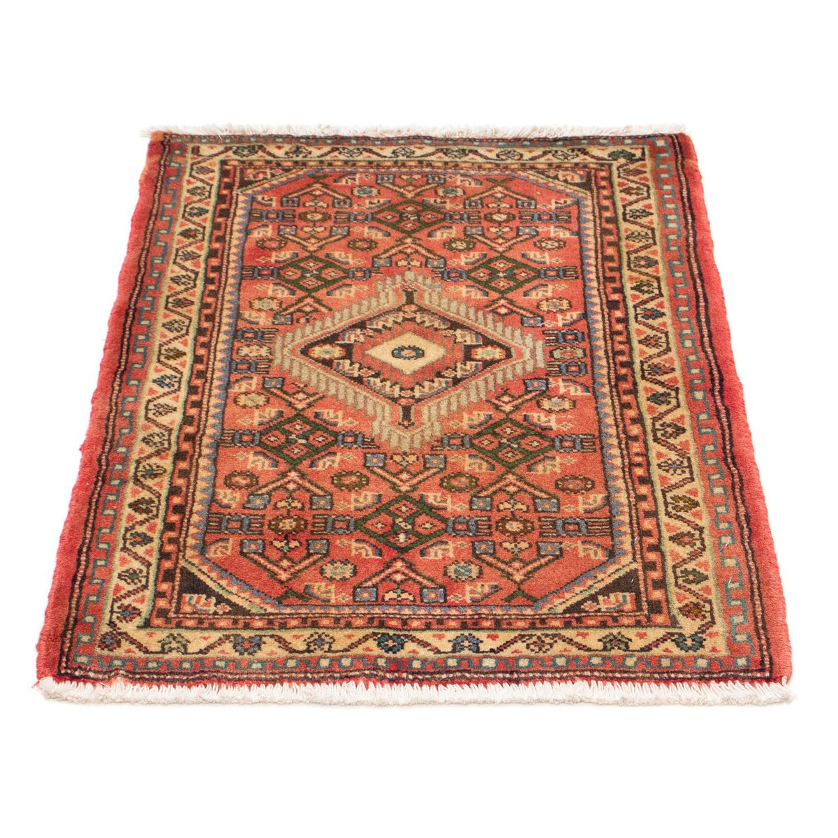 Tapis persan - Nomadic - 87 x 62 cm - rouge clair