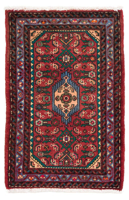 Tapis persan - Nomadic - 92 x 61 cm - rouge foncé