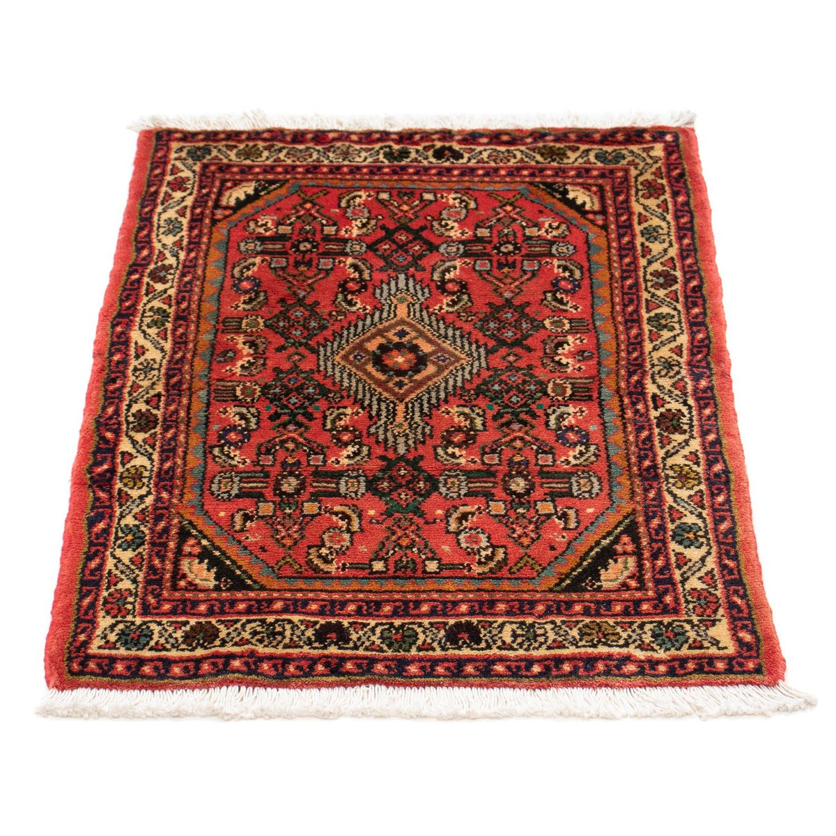 Tapis persan - Nomadic - 89 x 61 cm - rouge foncé