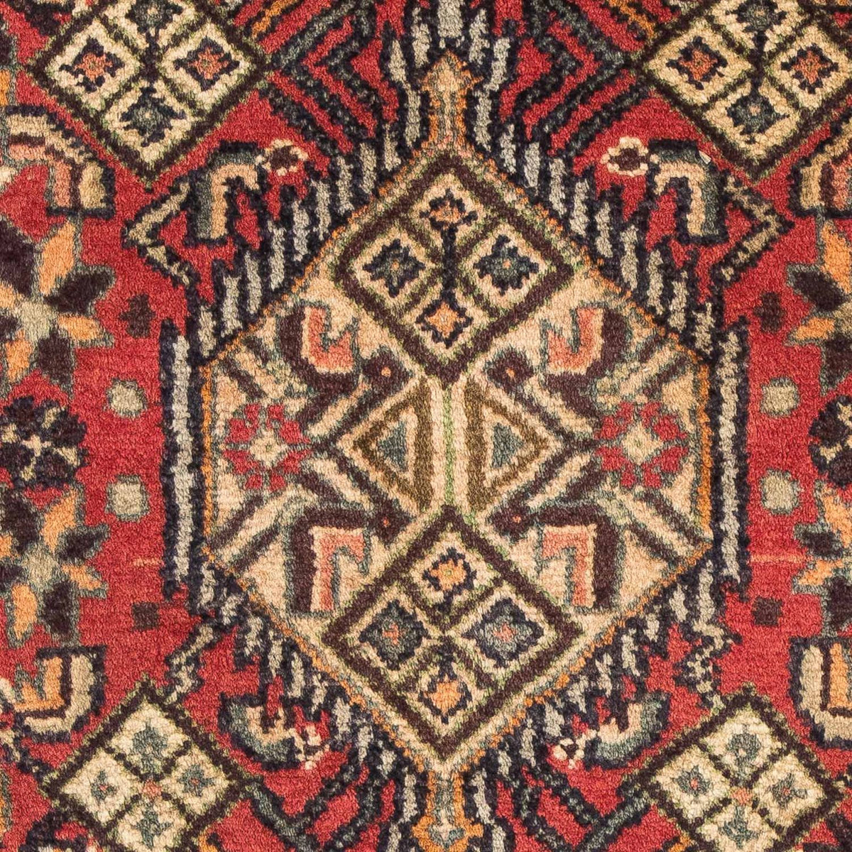 Tapis persan - Nomadic - 93 x 63 cm - rouge foncé