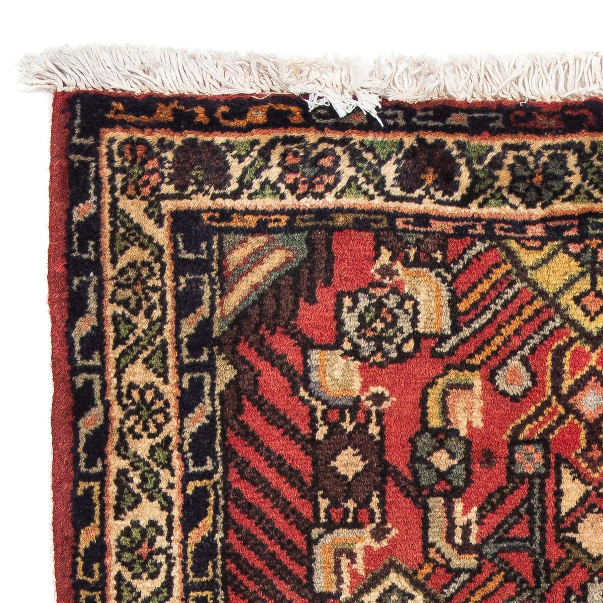 Tapis persan - Nomadic - 93 x 63 cm - rouge foncé