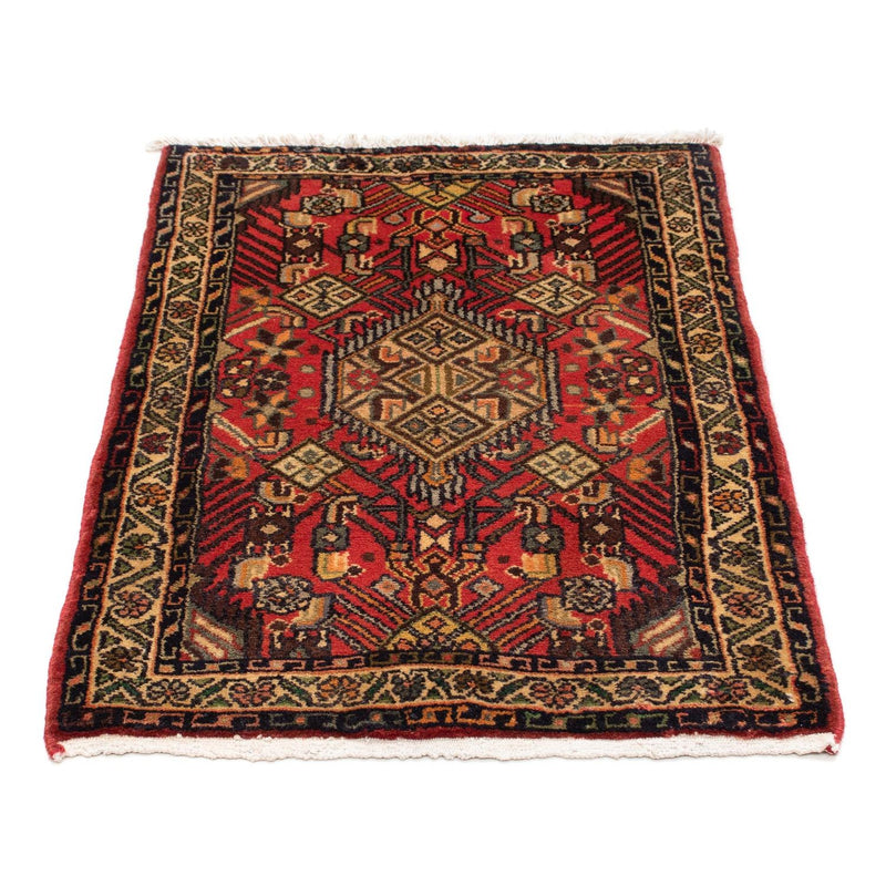 Tapis persan - Nomadic - 93 x 63 cm - rouge foncé
