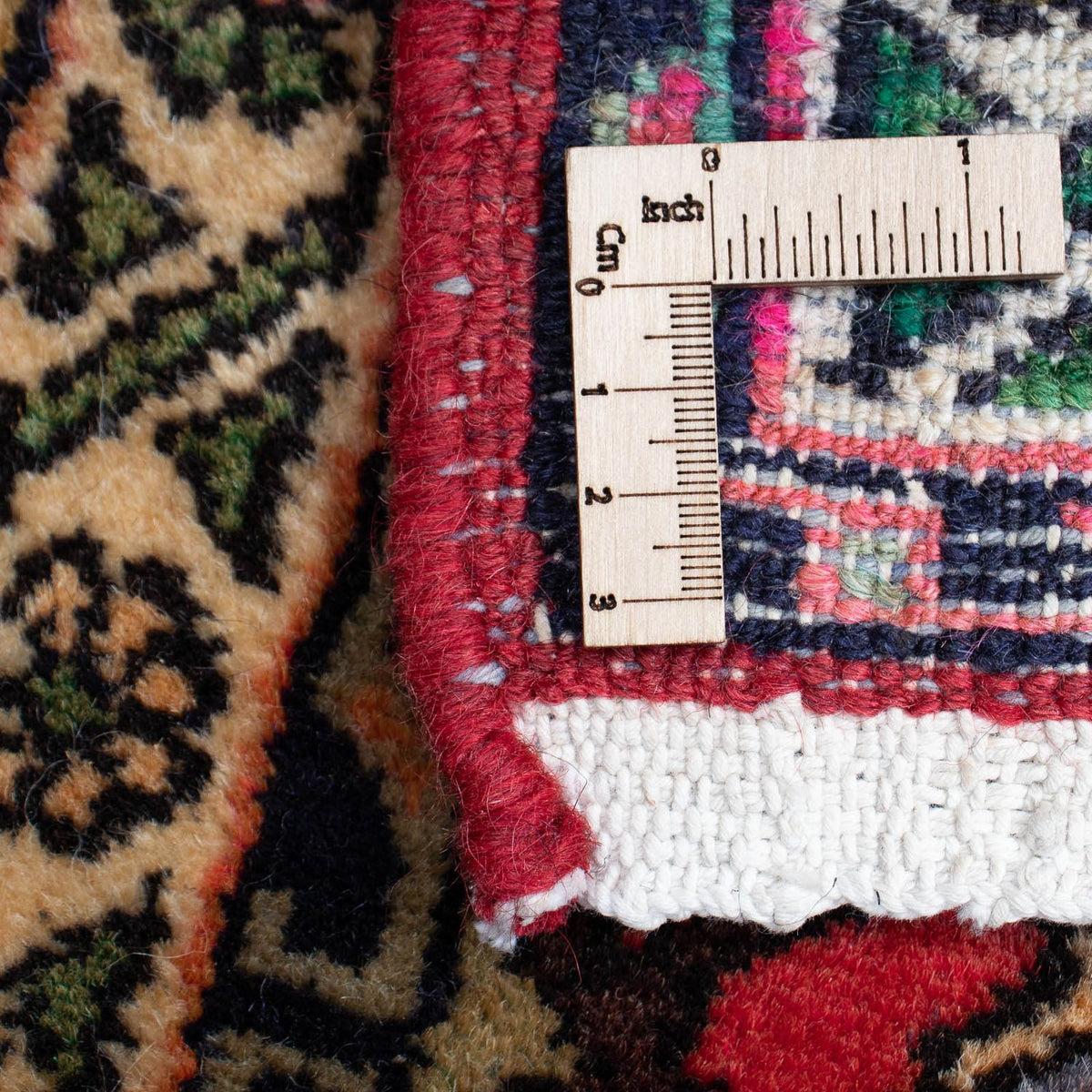 Tapis persan - Nomadic - 93 x 63 cm - rouge foncé