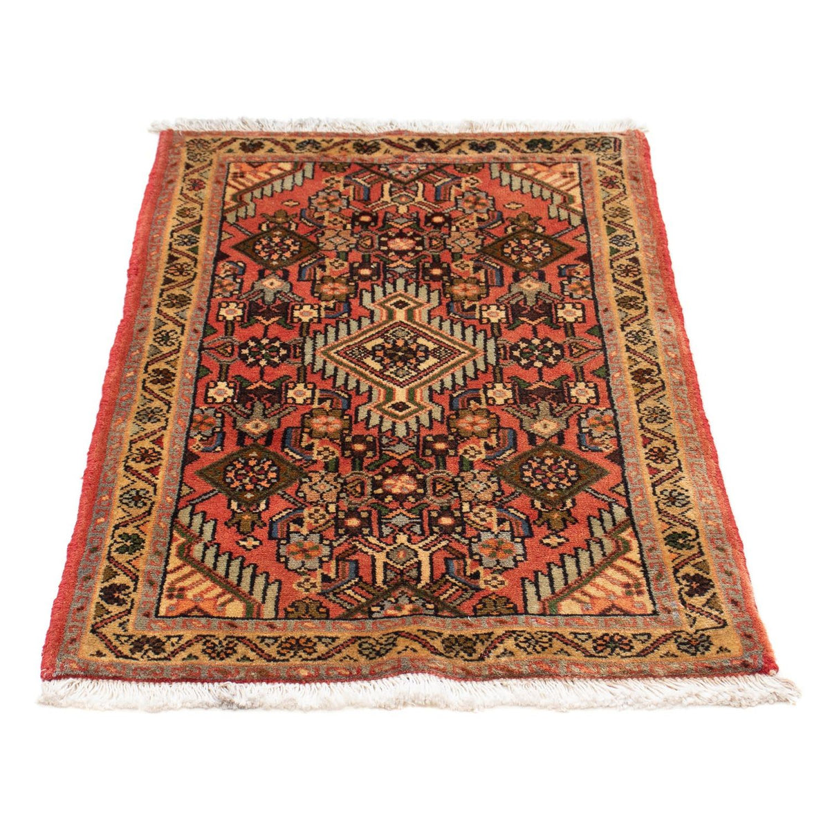 Tapis persan - Nomadic - 94 x 60 cm - rouge clair