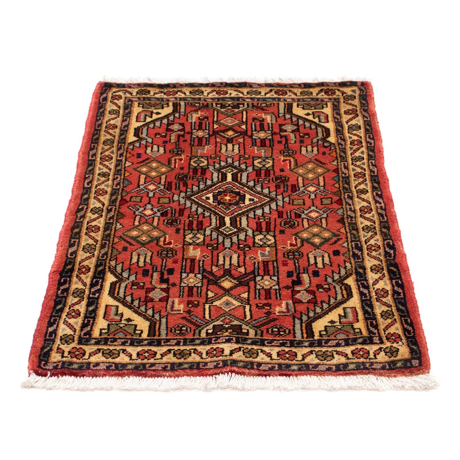 Tapis persan - Nomadic - 90 x 61 cm - rouge clair