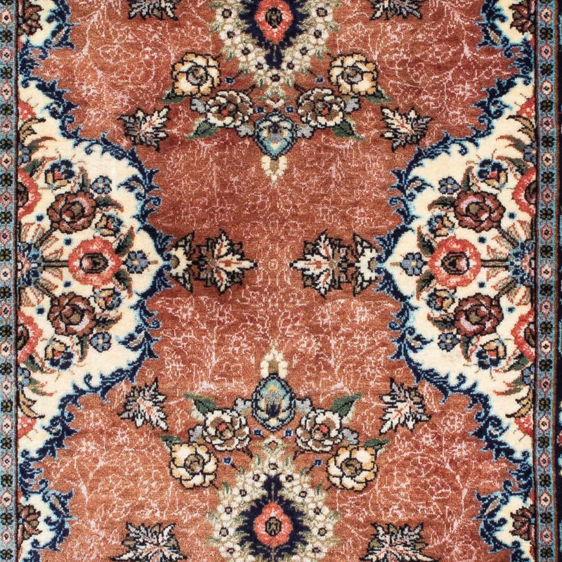 Tapis de couloir Tapis persan - Ghom - 192 x 67 cm - rouille