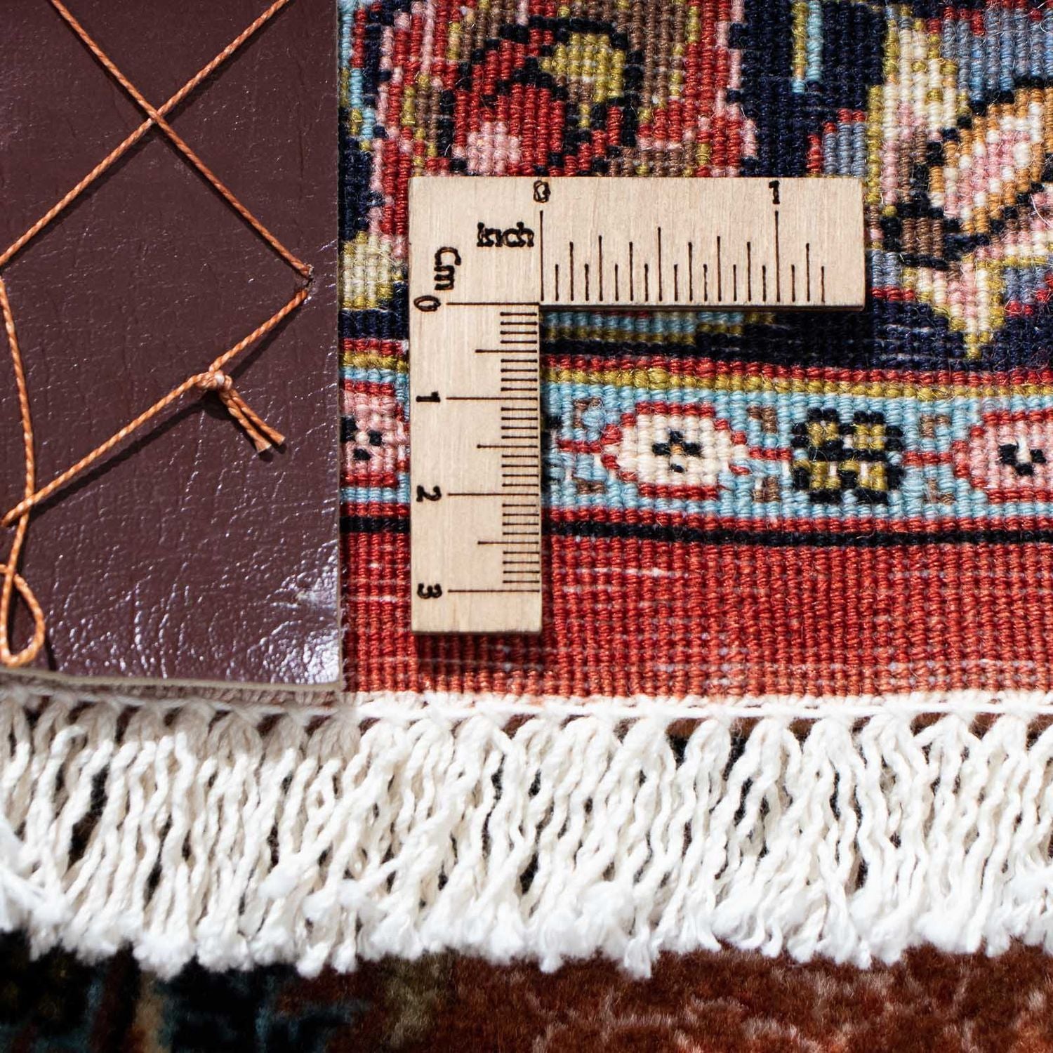 Tapis de couloir Tapis persan - Ghom - 192 x 67 cm - rouille