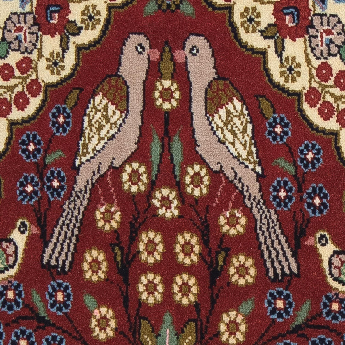 Tapis persan - Classique - 104 x 63 cm - rouge foncé