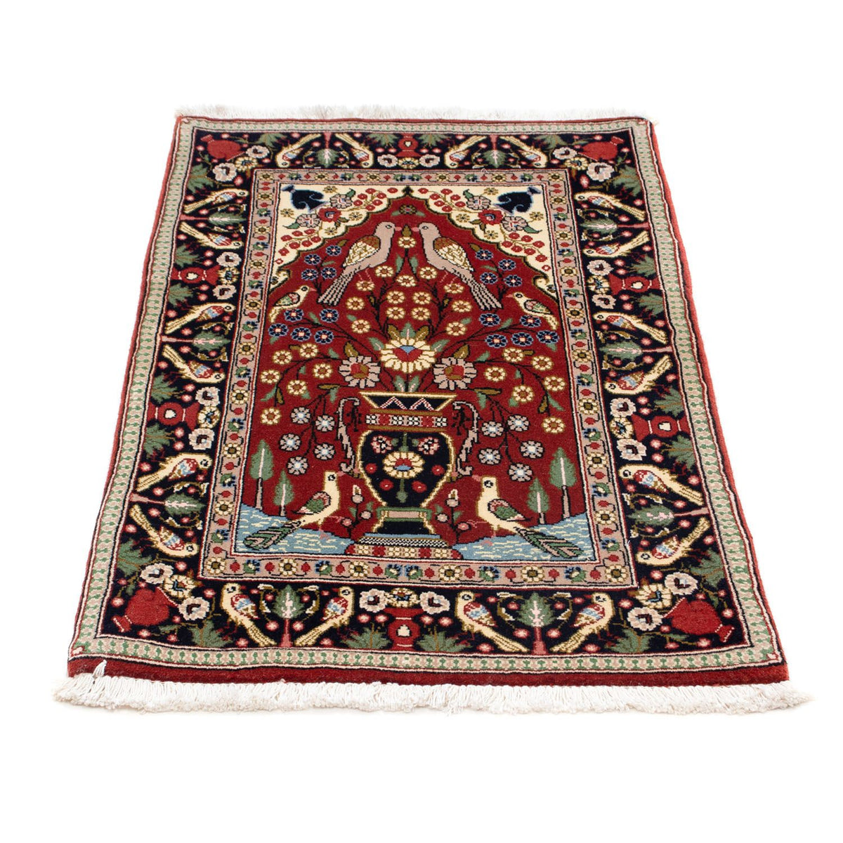 Tapis persan - Classique - 104 x 63 cm - rouge foncé