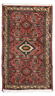 Tapis persan - Nomadic - 88 x 64 cm - rouge foncé