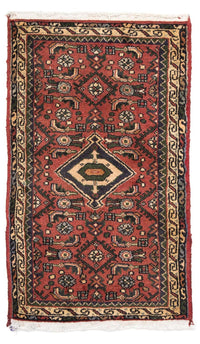 Tapis persan - Nomadic - 88 x 64 cm - rouge foncé