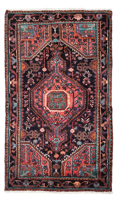 Tapis persan - Nomadic - 142 x 89 cm - bleu foncé
