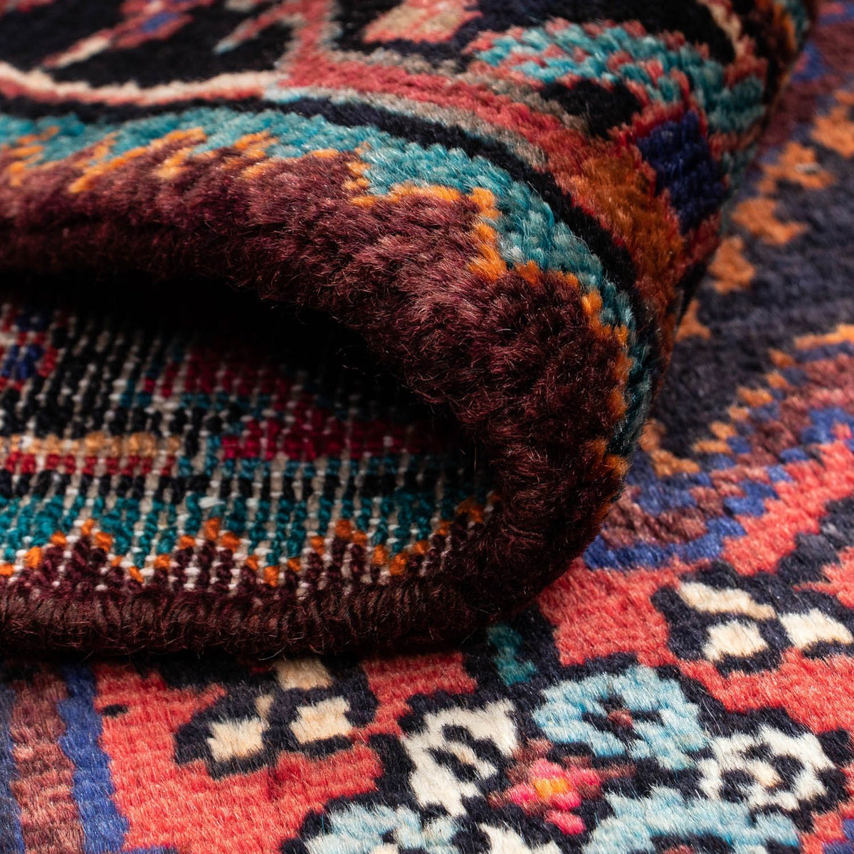 Tapis persan - Nomadic - 142 x 89 cm - bleu foncé