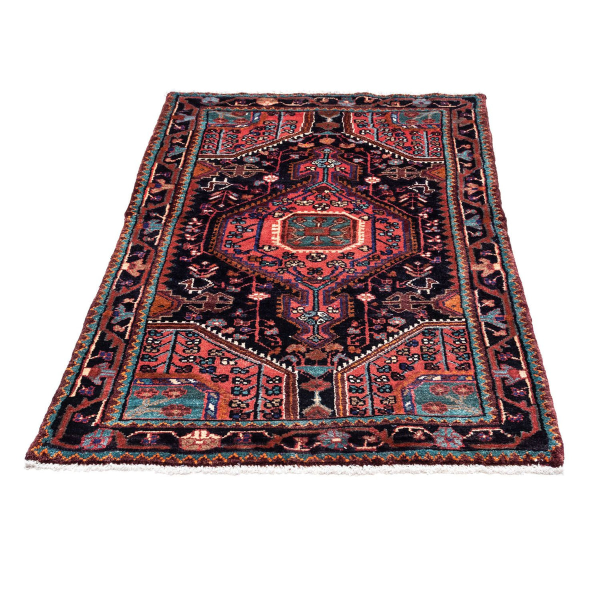 Tapis persan - Nomadic - 142 x 89 cm - bleu foncé