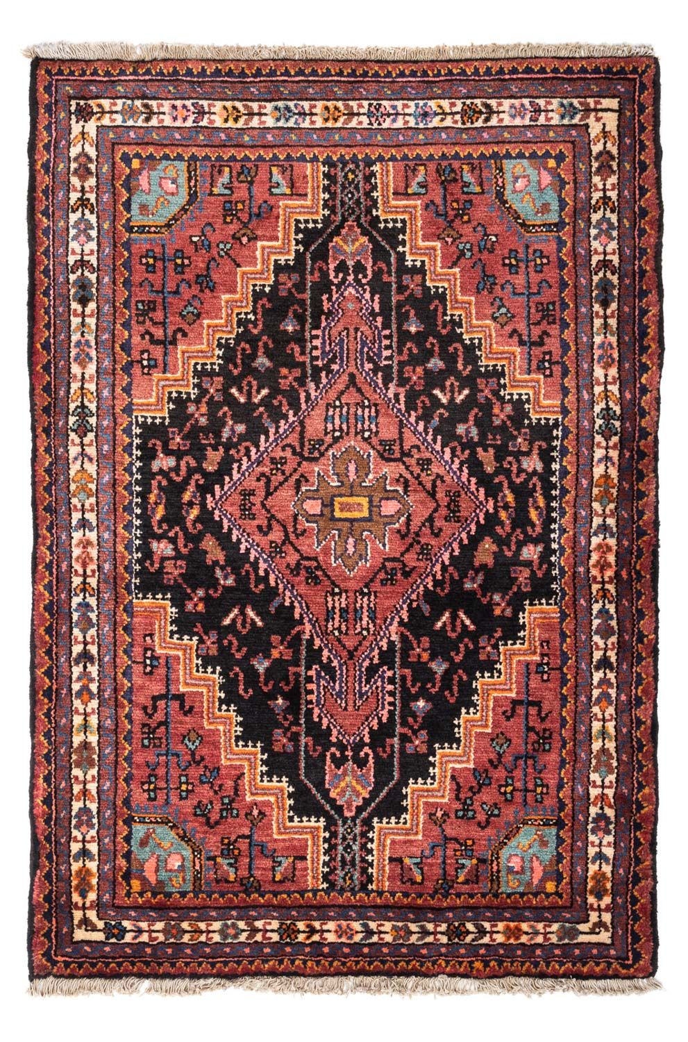 Tapis persan - Nomadic - 138 x 91 cm - rouge clair