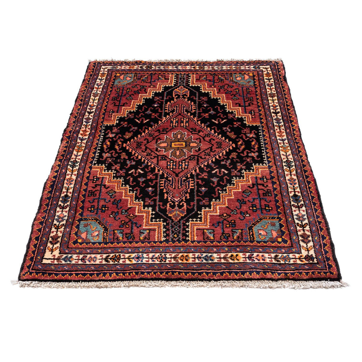 Tapis persan - Nomadic - 138 x 91 cm - rouge clair