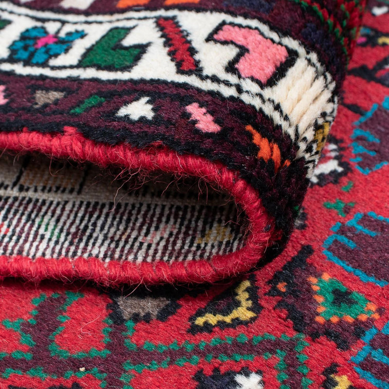 Tapis de couloir Tapis persan - Nomadic - 298 x 72 cm - rouge foncé