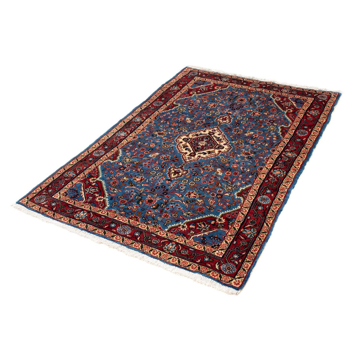 Tapis persan - Nomadic - 157 x 105 cm - bleu