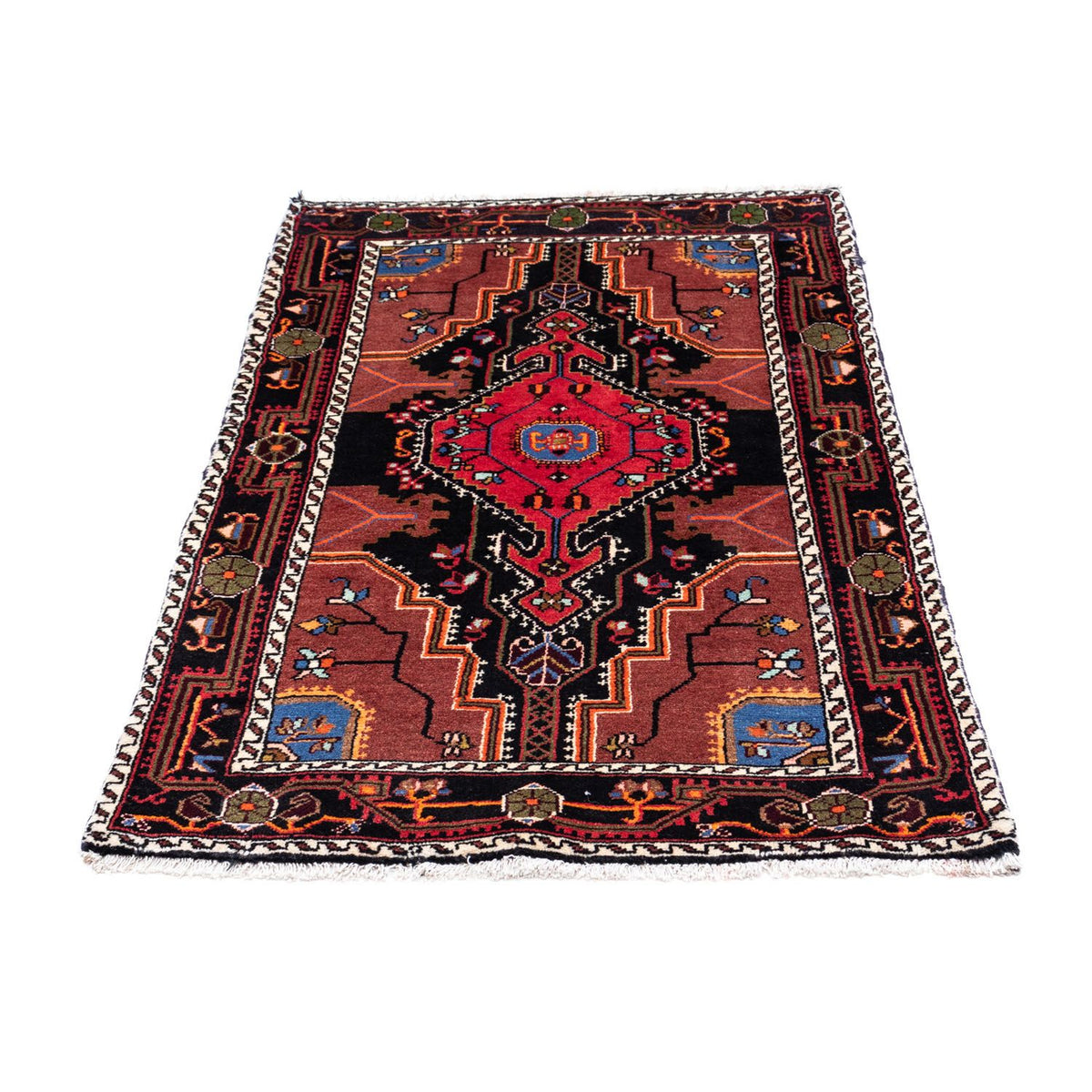 Tapis persan - Nomadic - 125 x 79 cm - bleu foncé