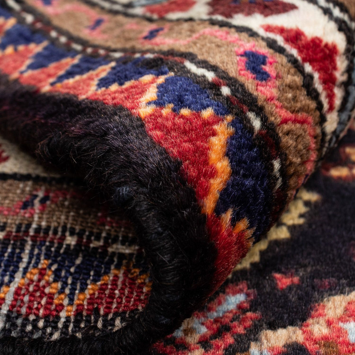 Tapis persan - Nomadic - 127 x 81 cm - bleu foncé