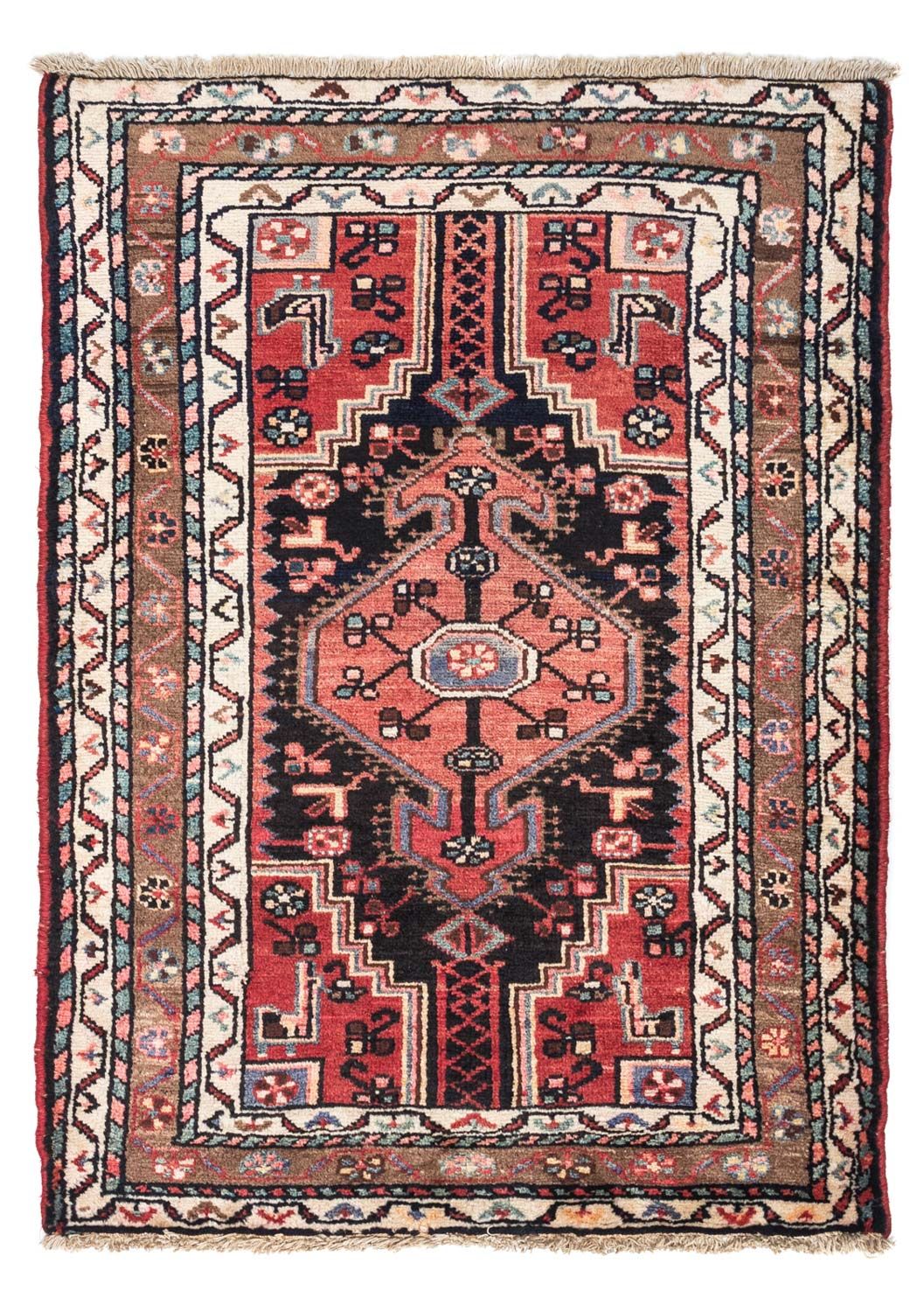 Tapis persan - Nomadic - 127 x 87 cm - rouge clair
