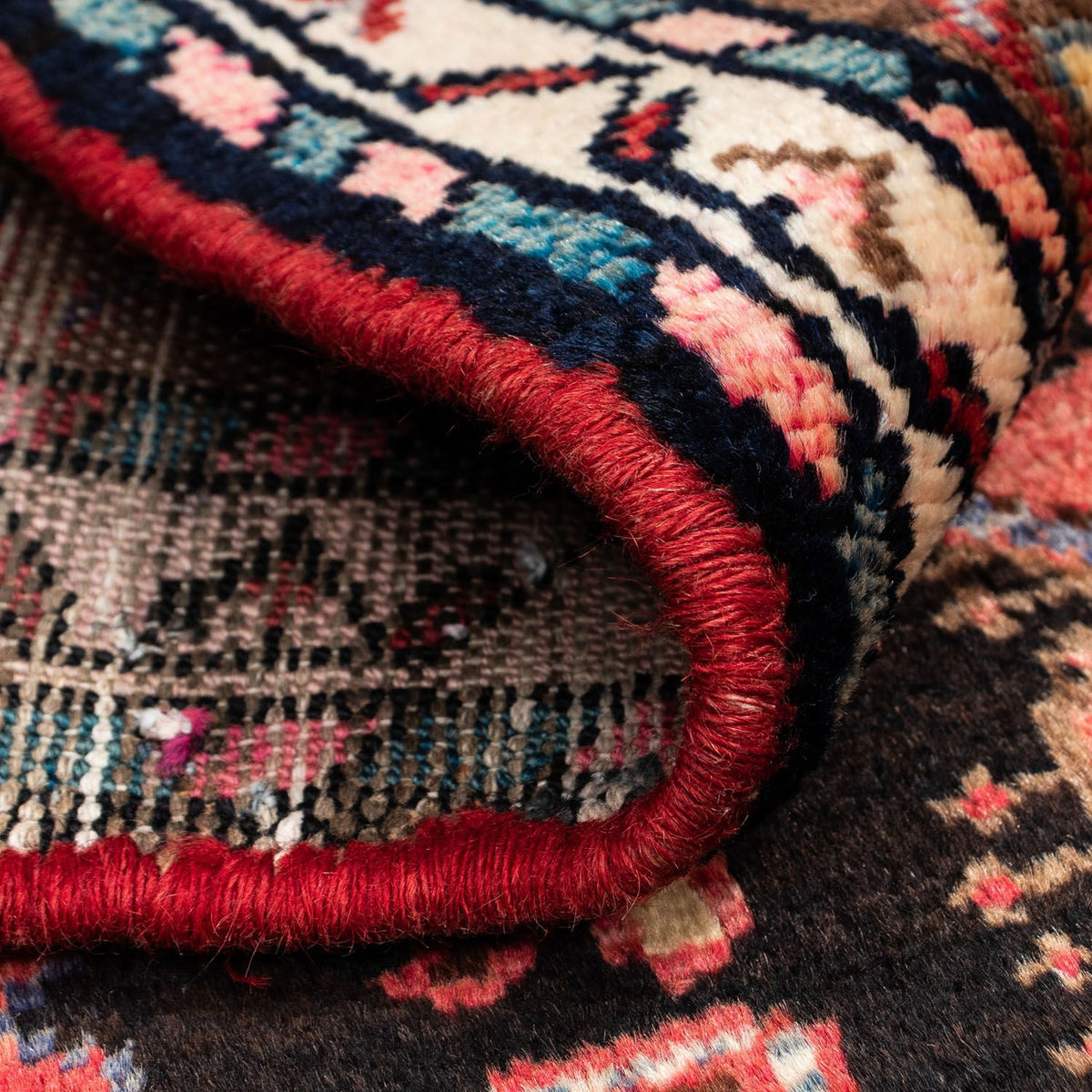 Tapis persan - Nomadic - 127 x 87 cm - rouge clair